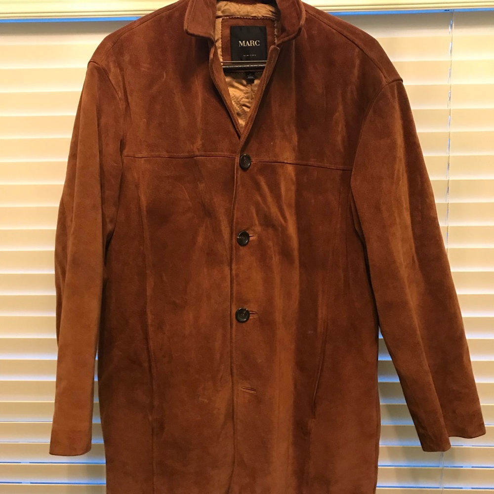 Marc Jacobs Chestnut Brown Suede Pea Coat